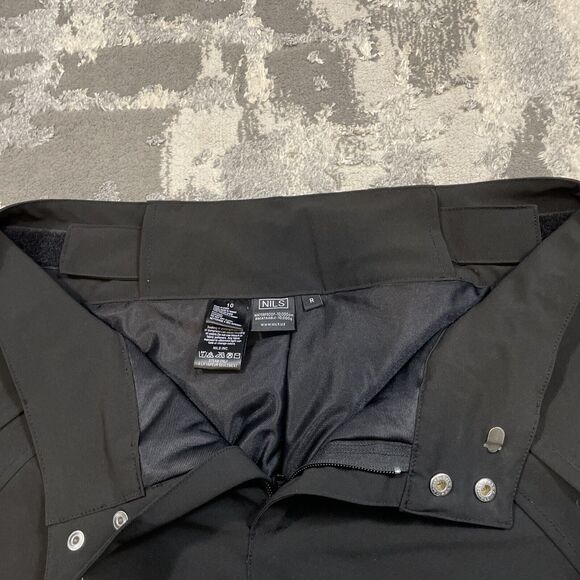 Nils Wesley Ladies Snow Pant Black Soft shell Front Pockets Sz 10 - Picture 6 of 12